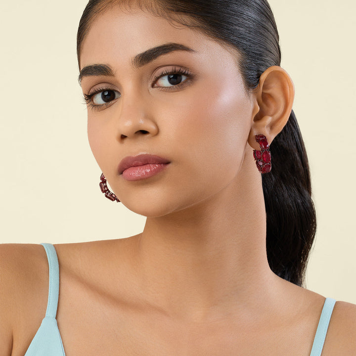 Marquise Ruby Earrings