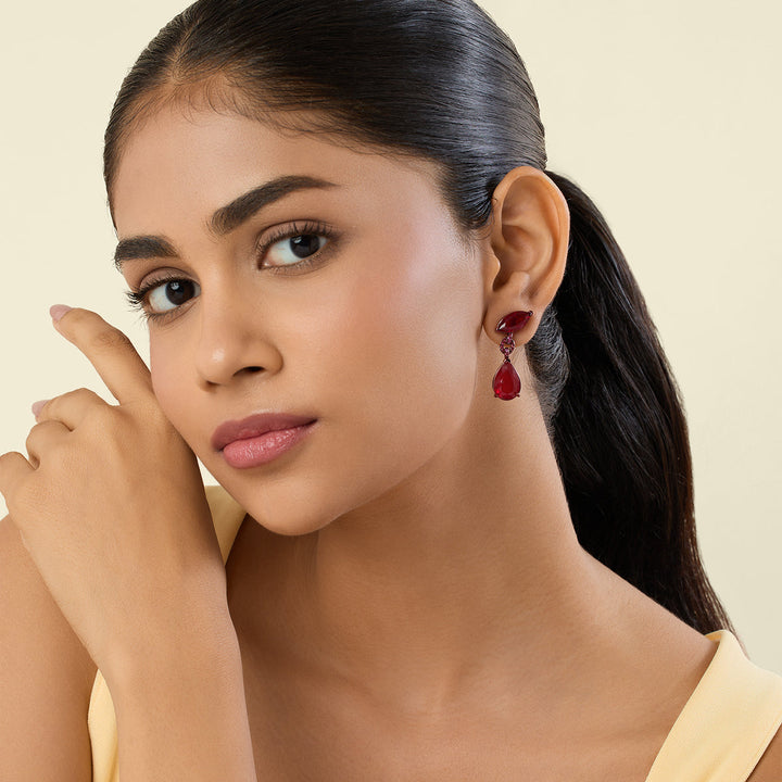 Arabella Ruby Dangler Earrings