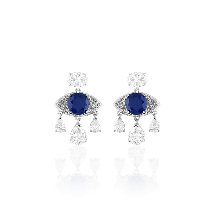 Camellia Sapphire Dangler Earrings