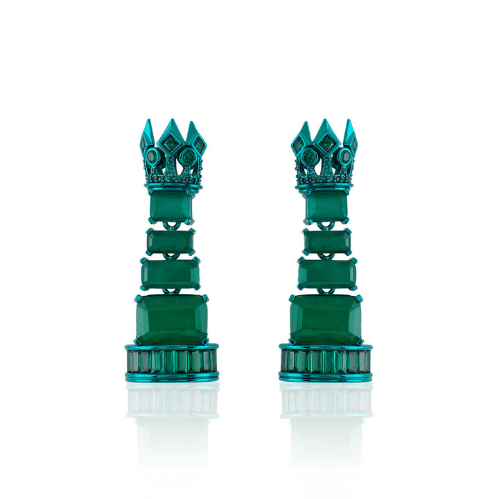 Alouette Emerald Dangler Earrings