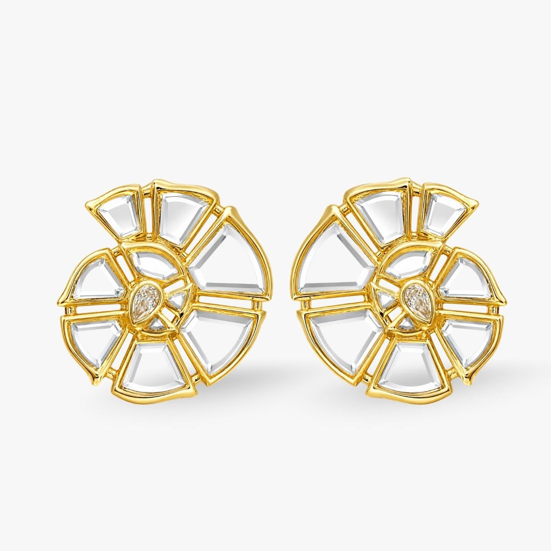 Conch Mirror Statement Studs