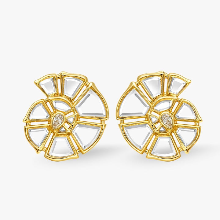 Conch Mirror Statement Studs