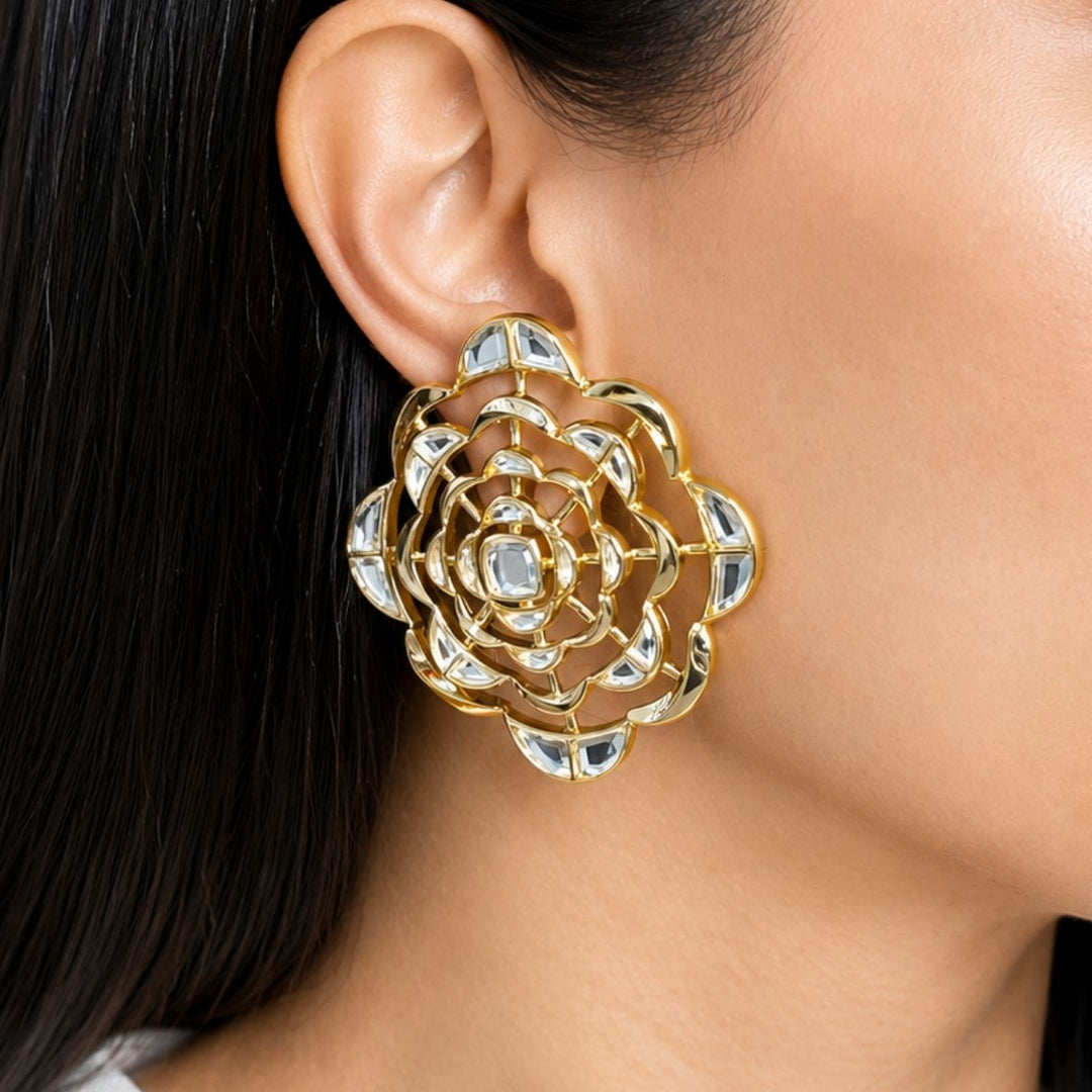 Spirula Mirror Statement Studs