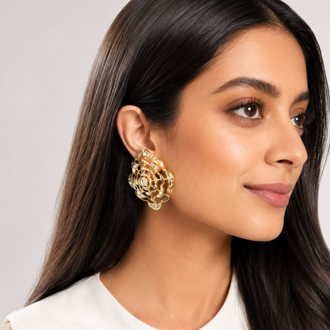 Spirula Mirror Statement Studs