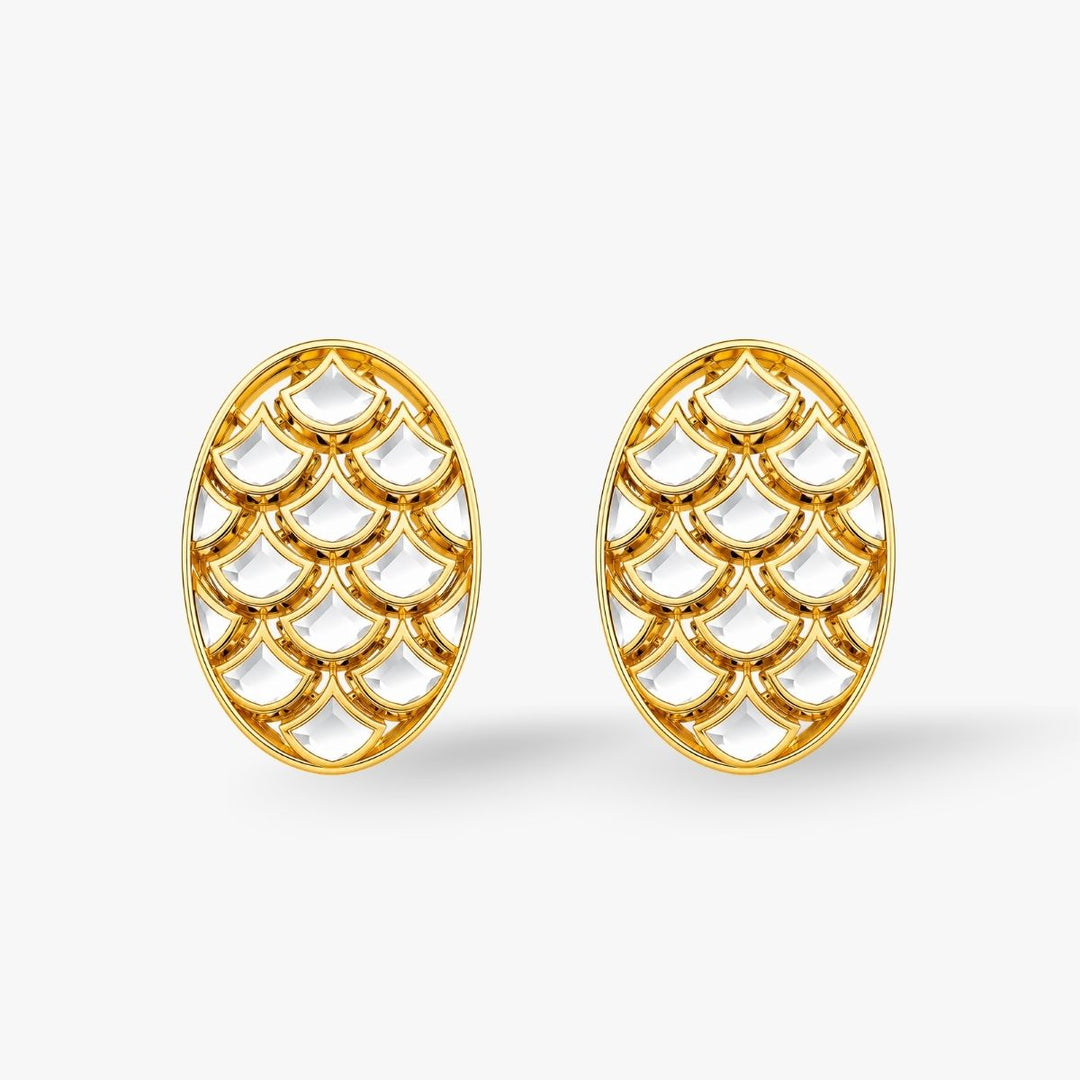 Deco Mirror Statement Studs