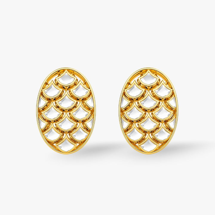 Deco Mirror Statement Studs