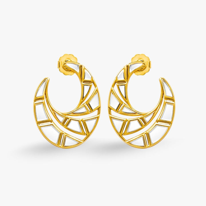 Crema Mirror Front Back Earrings