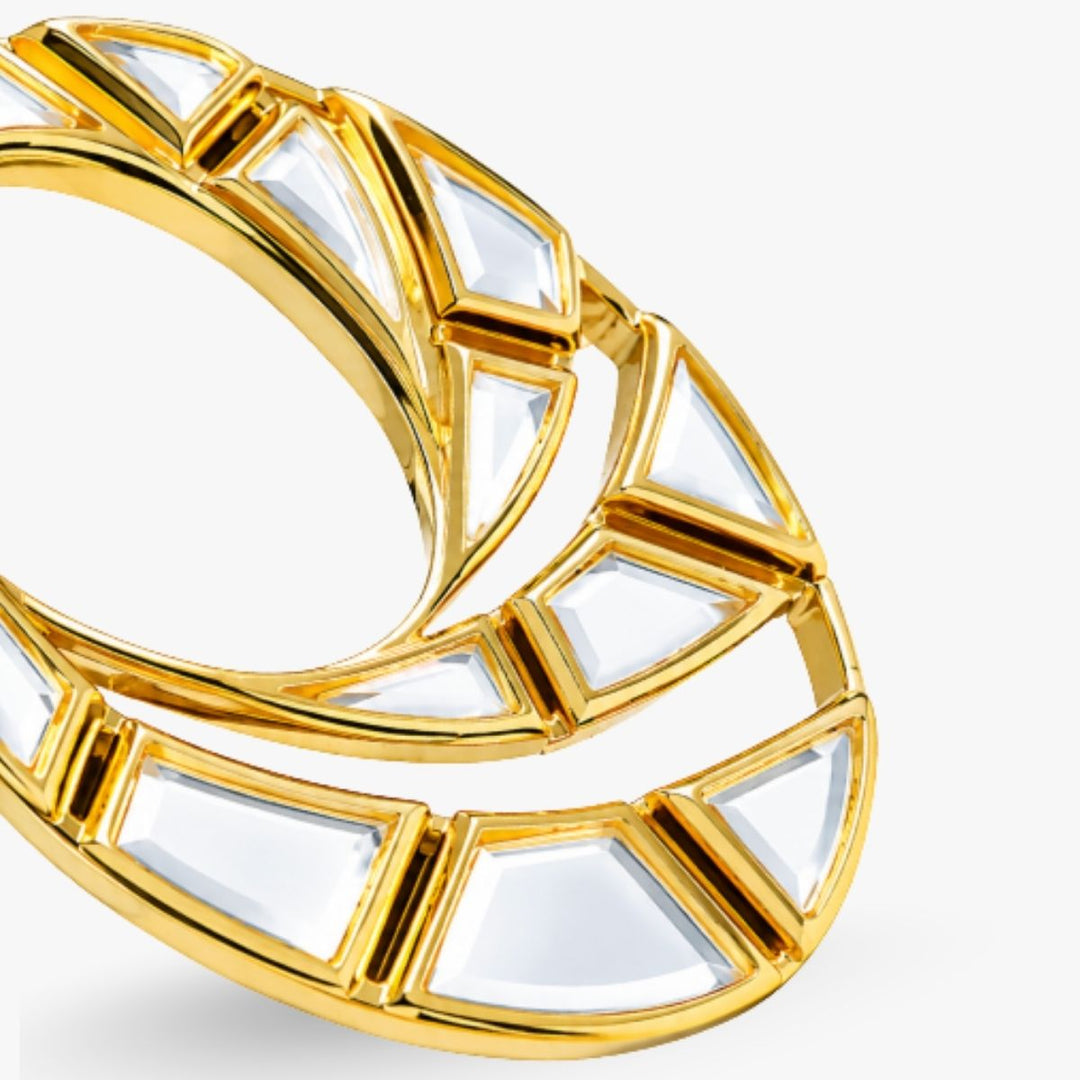 Crema Mirror Front Back Earrings
