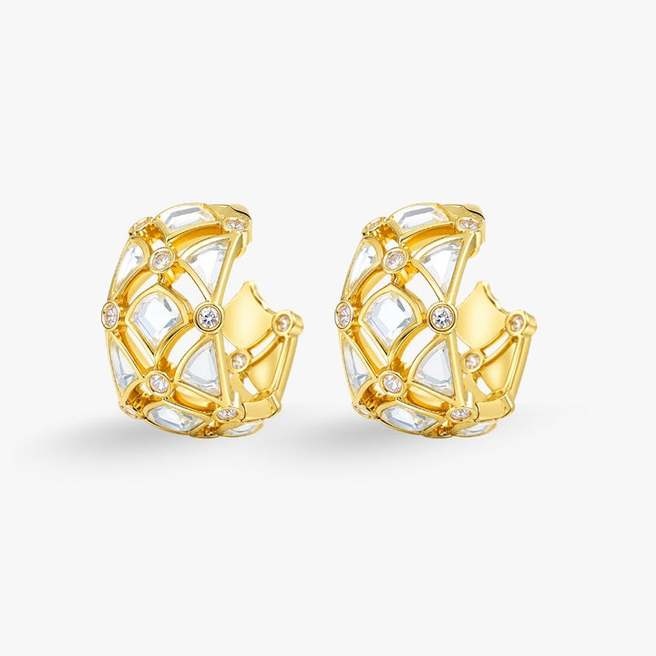 Deco Mirror Statement Hoops