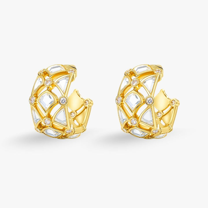 Deco Mirror Statement Hoops
