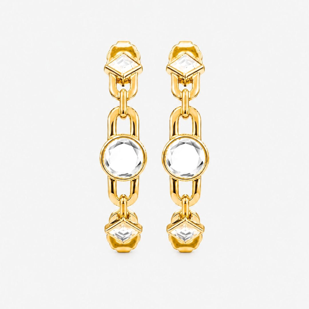 Pearl Girl Mirror Hoops