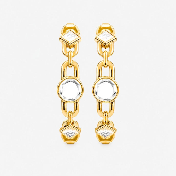 Pearl Girl Mirror Hoops