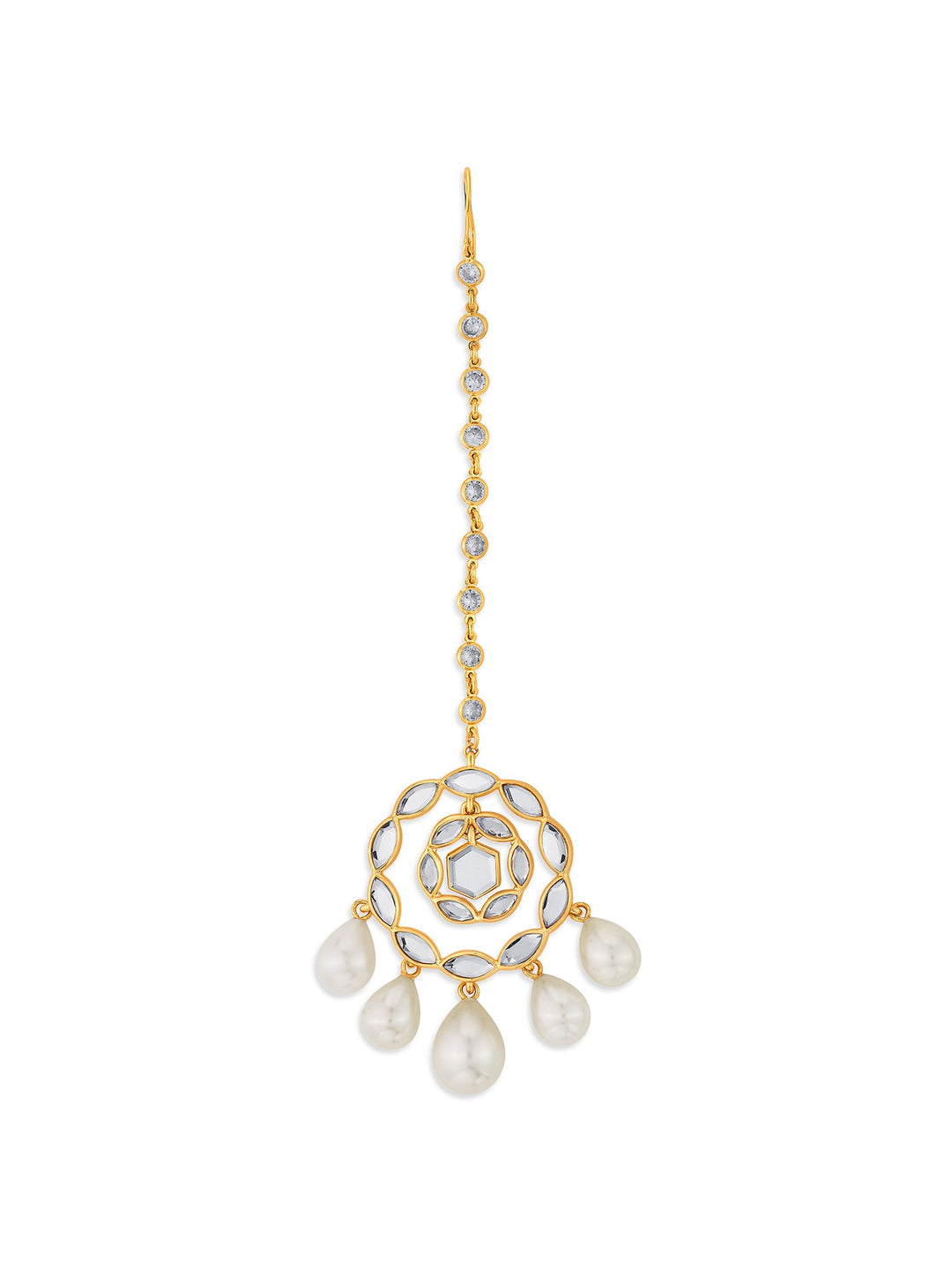 Pearl Gold Maang Tikka