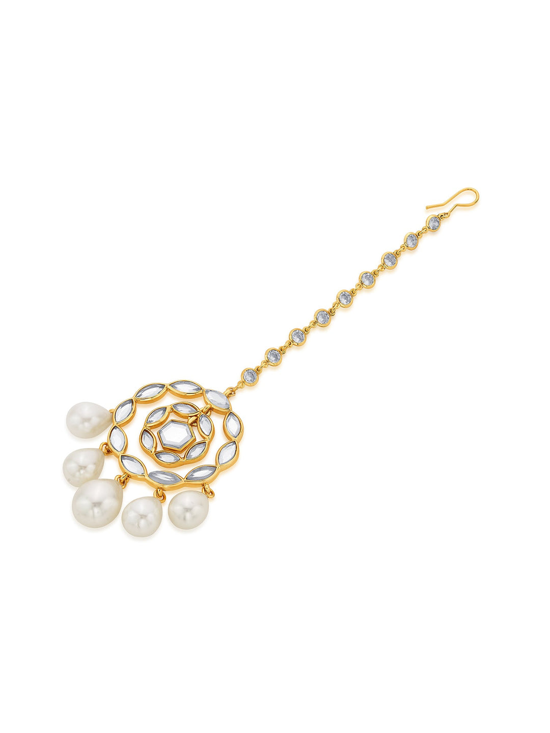 Pearl Gold Maang Tikka