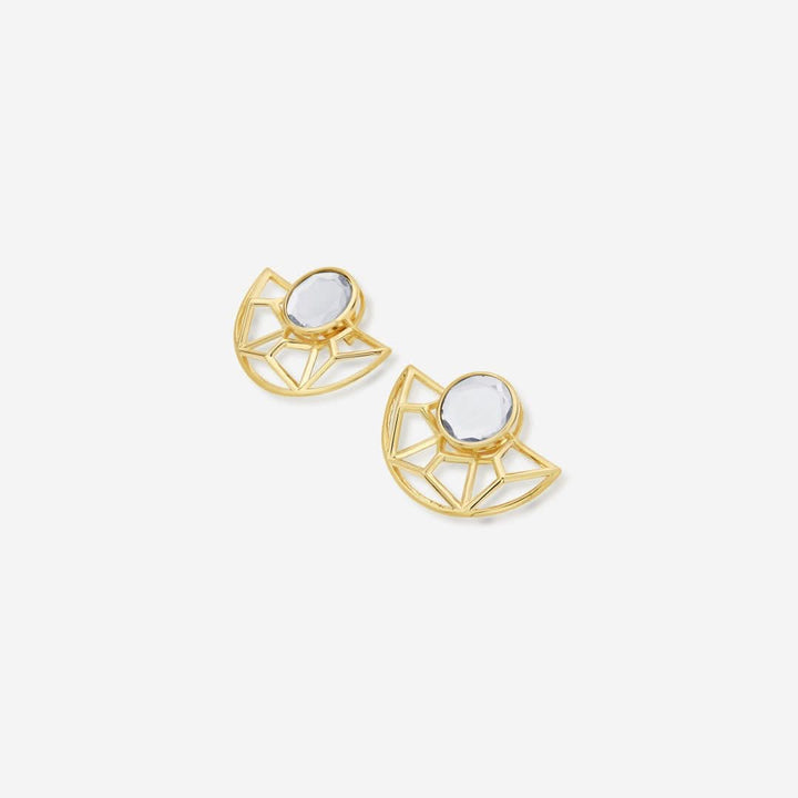 Ayaana Filigree and Mirror Earrings for Women by Isharya | Modern Indian Jewellery
