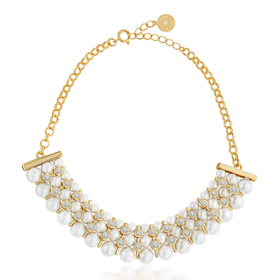 Amara Pearl Statement Choker Necklace for Women by Isharya | Modern Indian Jewellery