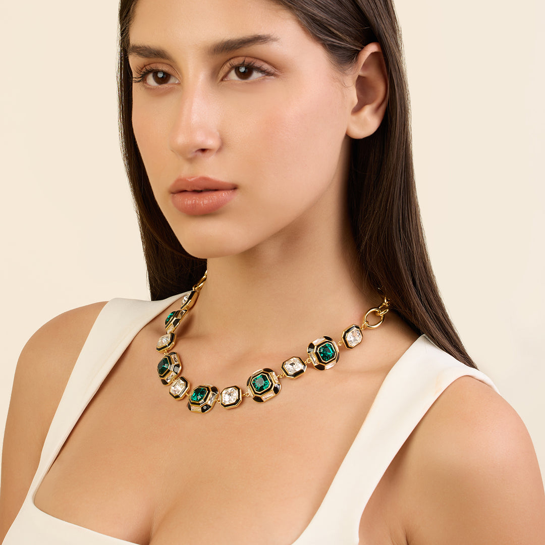 Jungle Green Crystal Necklace