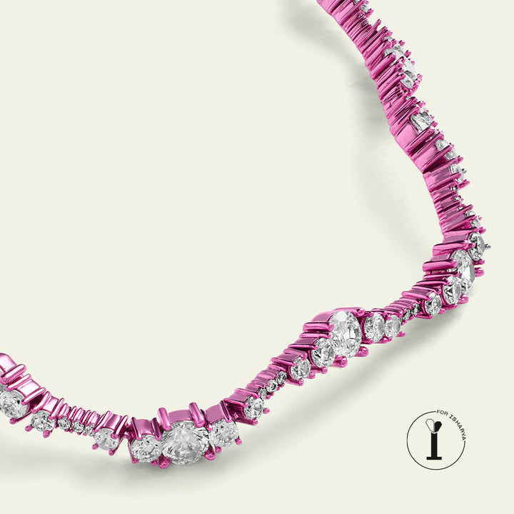 Pink Wave Necklace 