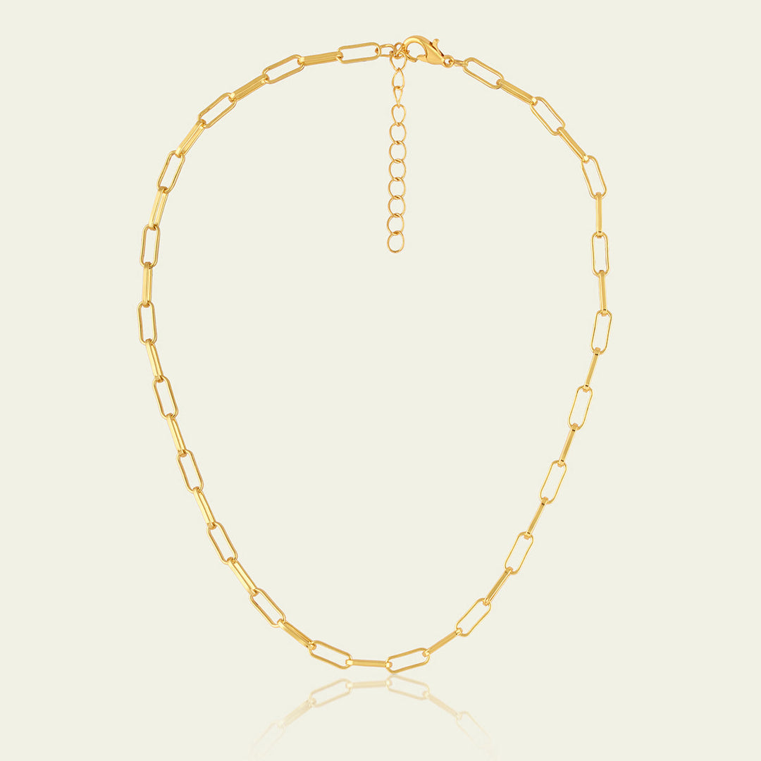 Gold Chain Link Necklace 