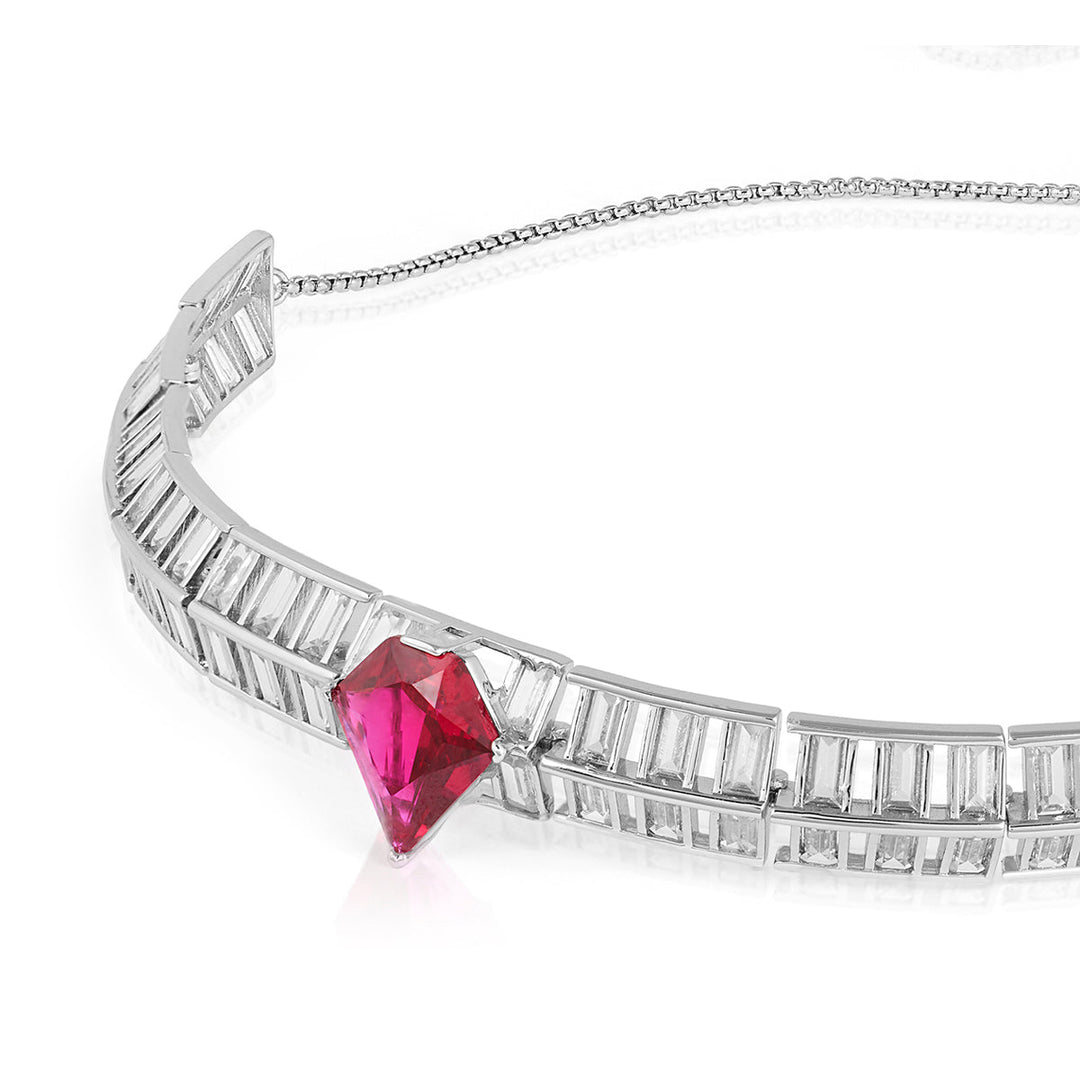 Ruby Corumdum Slim Choker