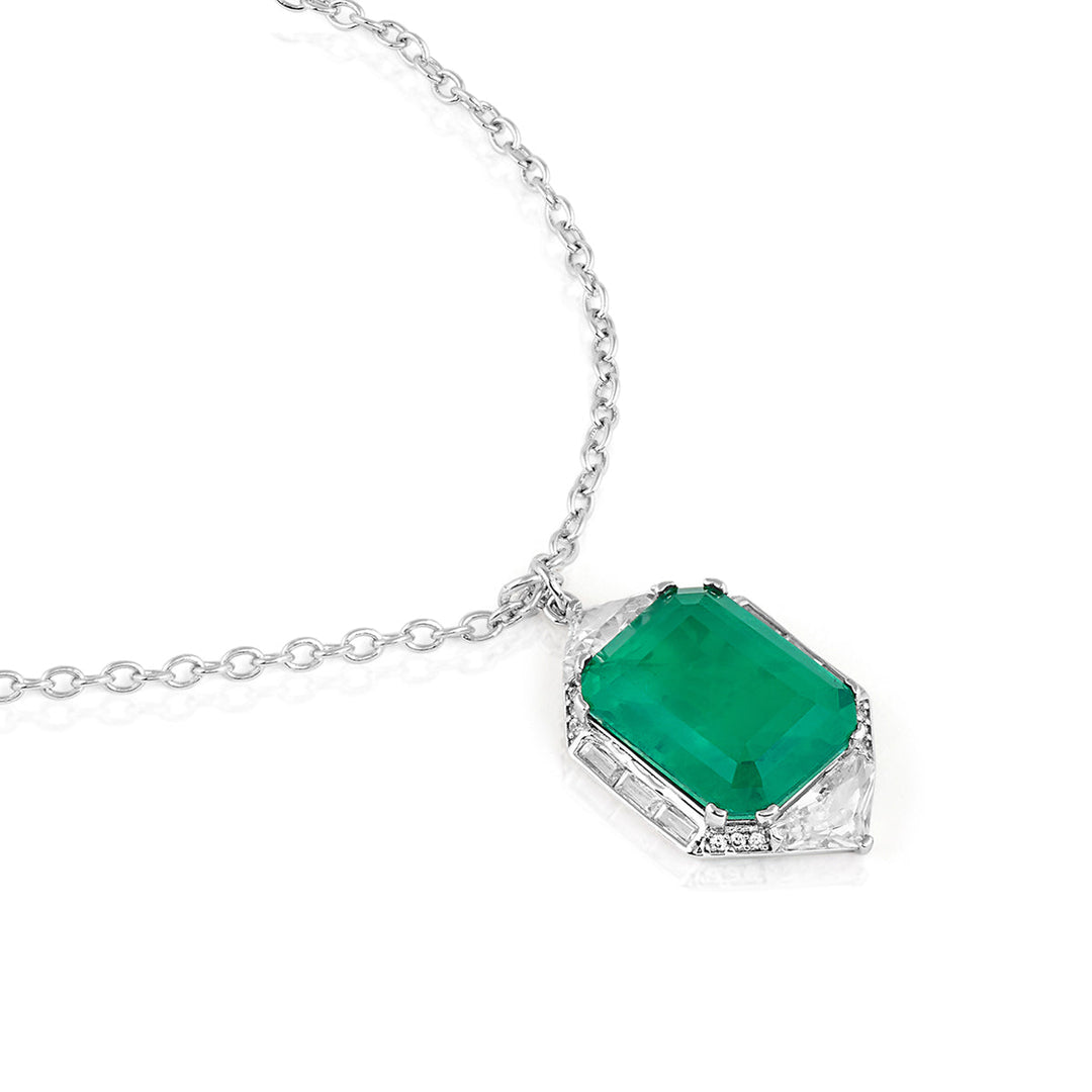 Doublet Dark Emerald Pendant