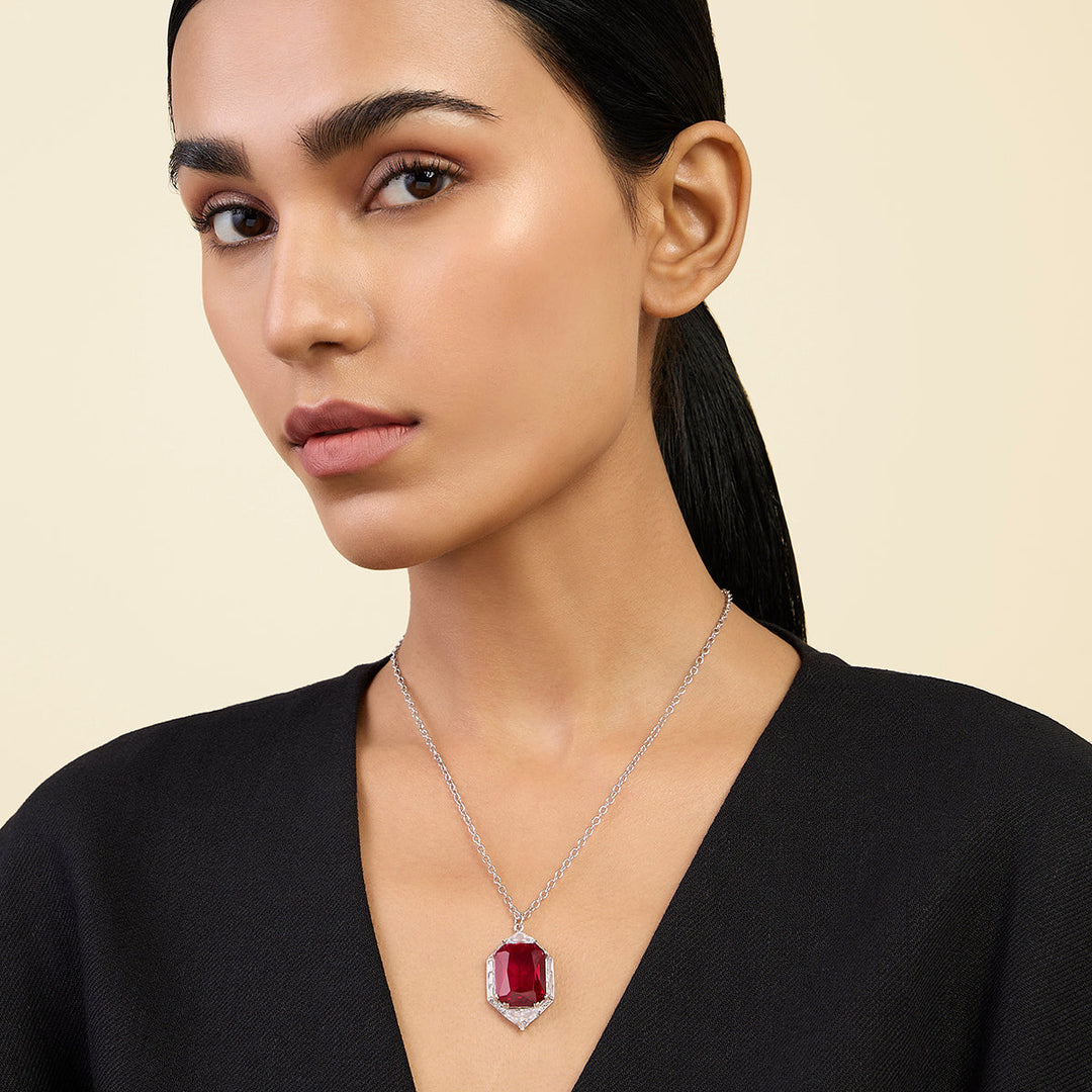 Ruby Corumdum Statement Pendant