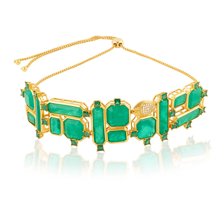 Green Choker Necklace for Women by Isharya | Modern Indian Jewellery