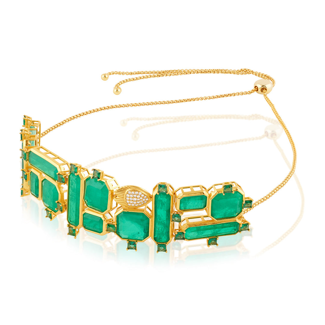 Green Choker Necklace for Women by Isharya | Modern Indian Jewellery