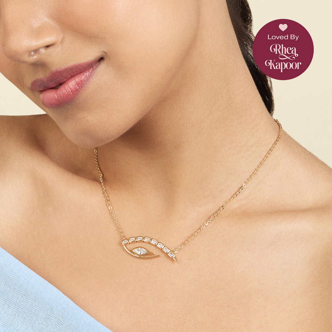 Tennis Eye Pendant Necklace