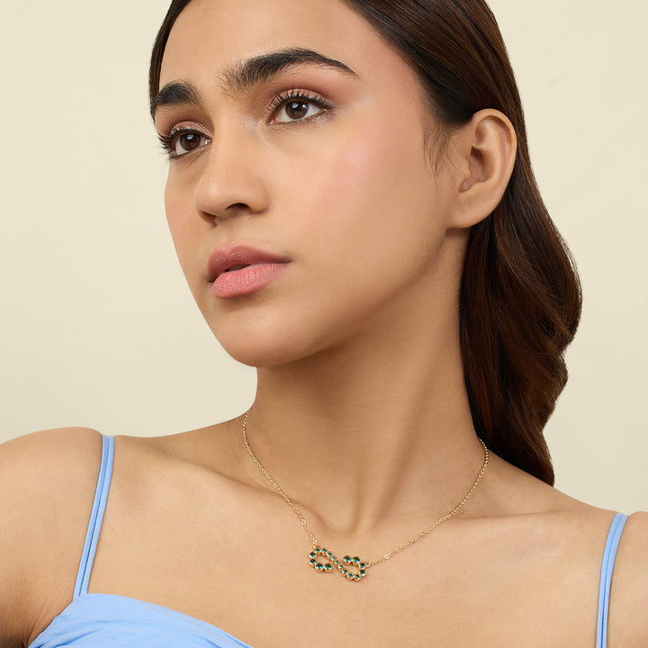 Green Infinity Necklace