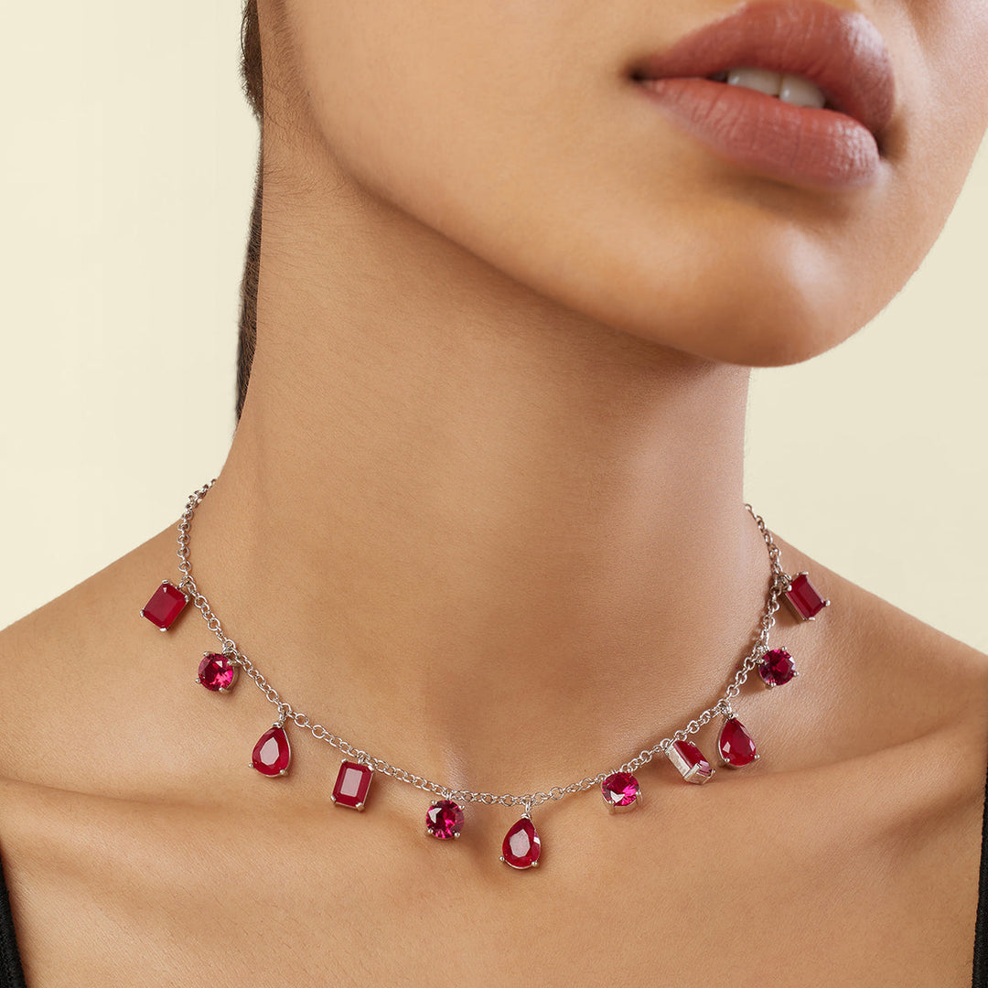 Eterna Fiery Charm Choker - Isharya | Modern Indian Jewelry