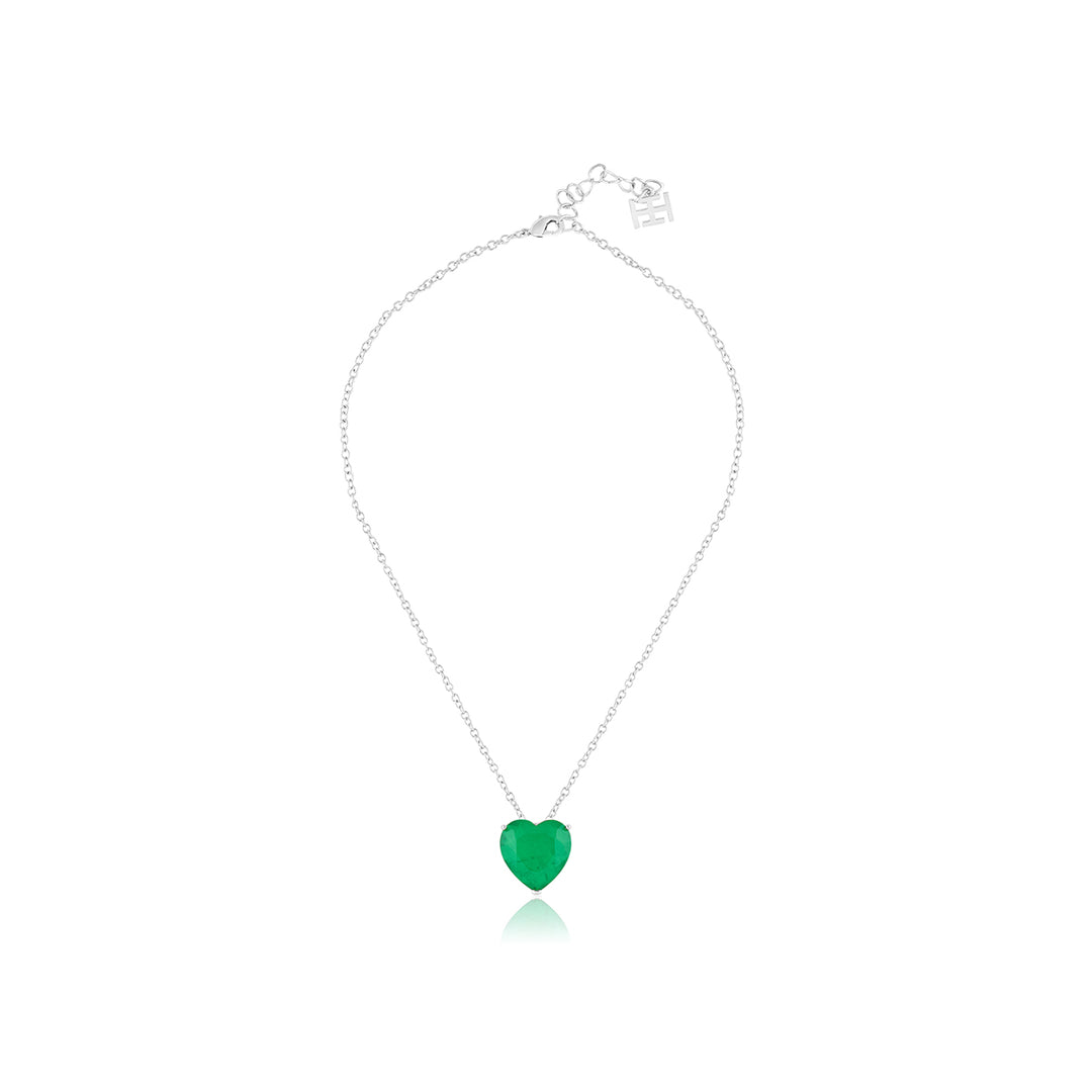 Green Heart Pendant Necklace