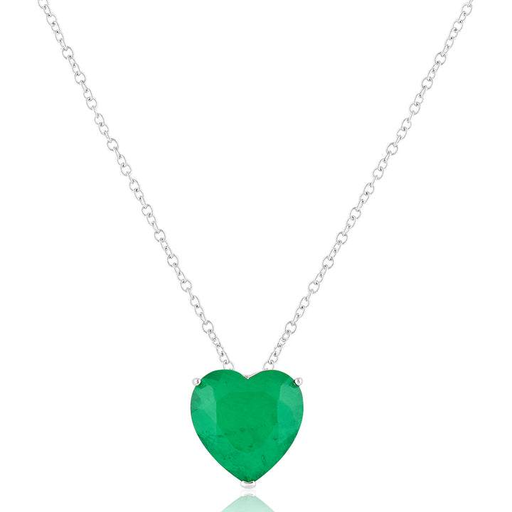 Green Heart Pendant Necklace