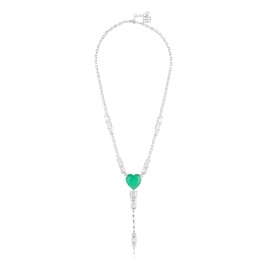 Emerald Elegance Y Necklace