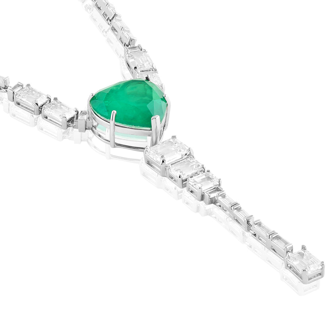 Emerald Elegance Y Necklace