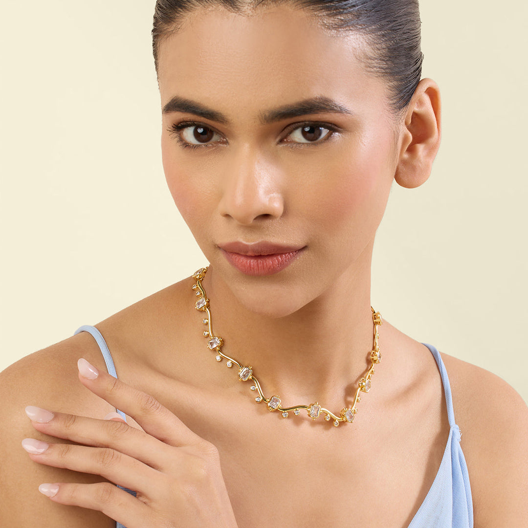 Neraya Wavy Choker Necklace 