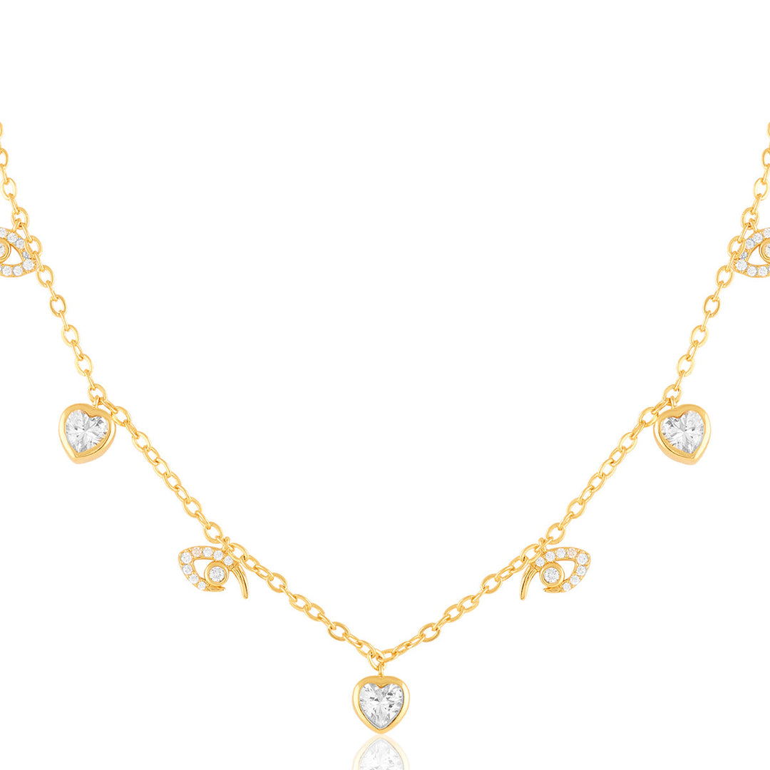 Cloudoria Stationed Choker In 18Kt Gold Plated