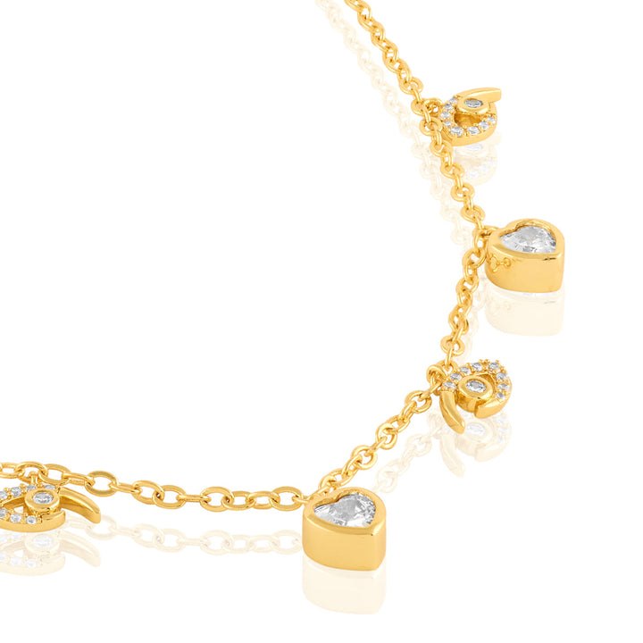 Cloudoria Stationed Choker In 18Kt Gold Plated