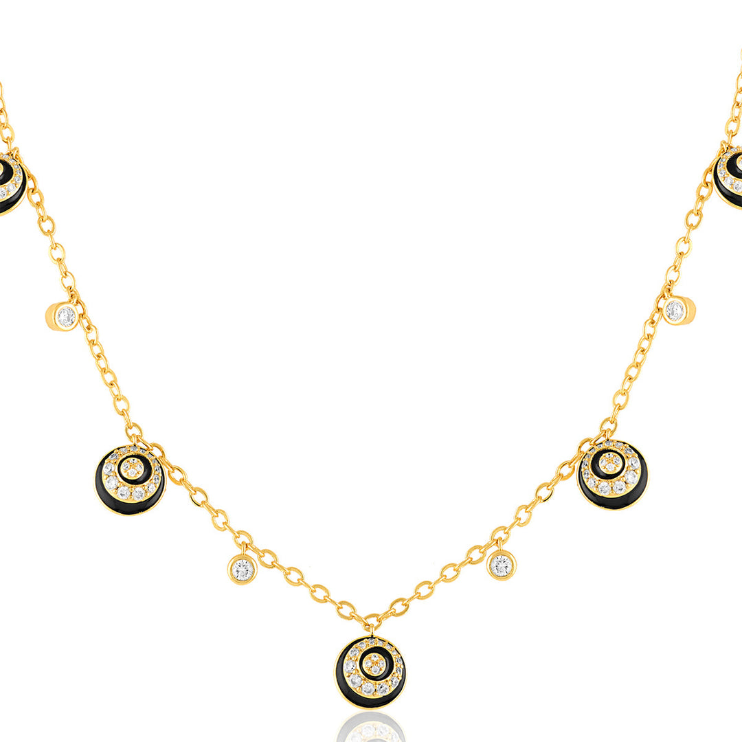 Solacea Charm Choker In 18Kt Gold Plated