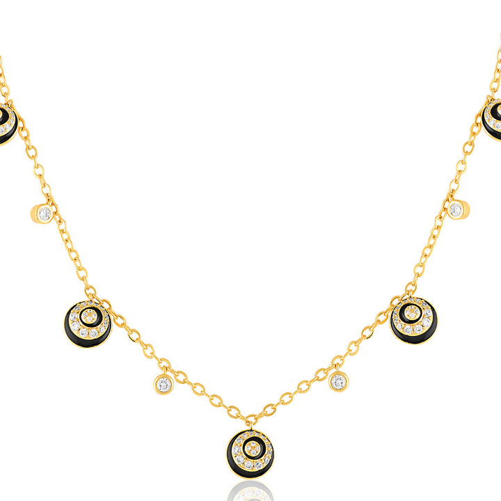 Solacea Charm Choker In 18Kt Gold Plated