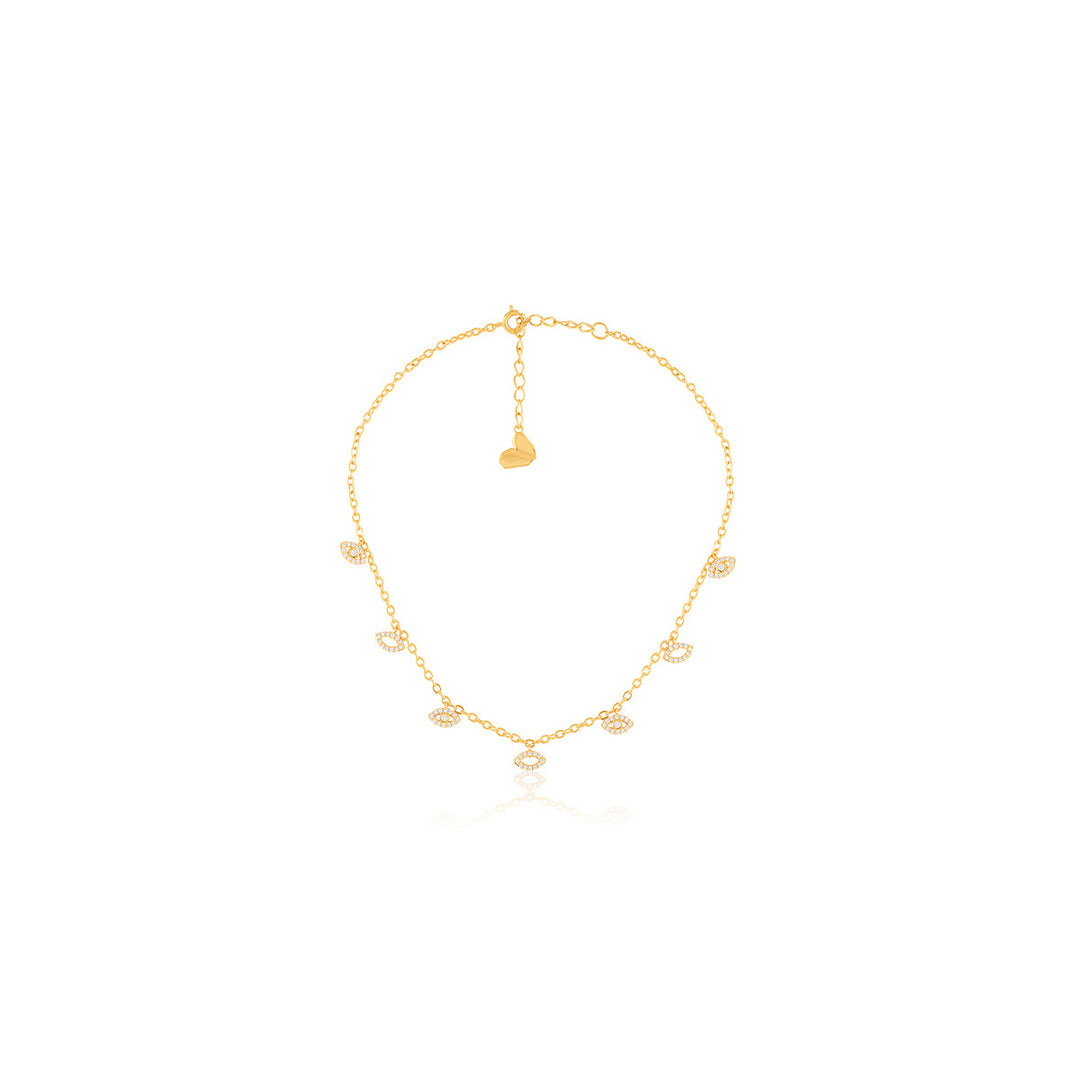 Lucentia Charm Choker In 18Kt Gold Plated