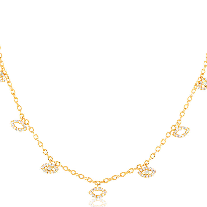Lucentia Charm Choker In 18Kt Gold Plated