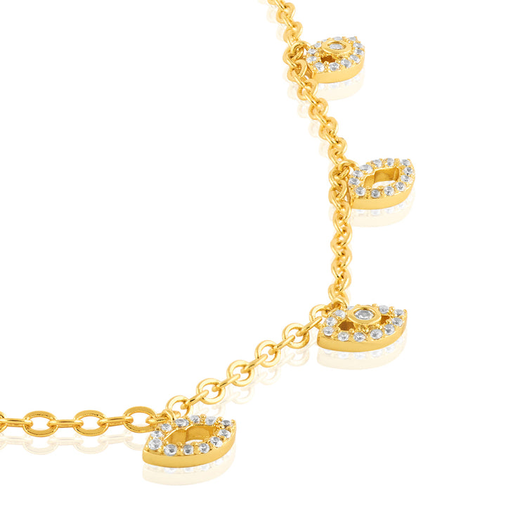 Lucentia Charm Choker In 18Kt Gold Plated