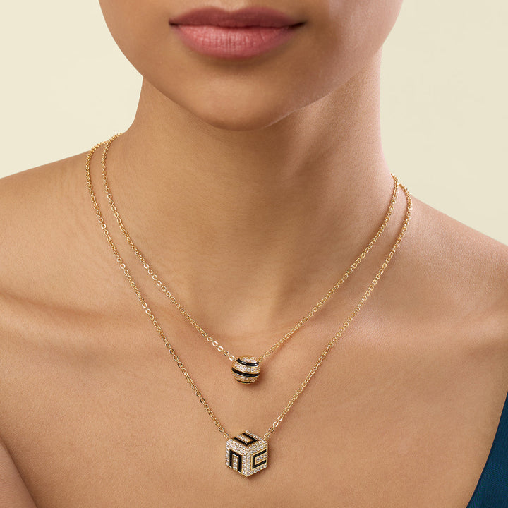 Dustelle Layered Necklace In 18Kt Gold Plated