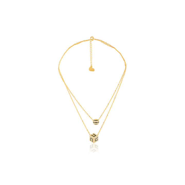 Dustelle Layered Necklace In 18Kt Gold Plated