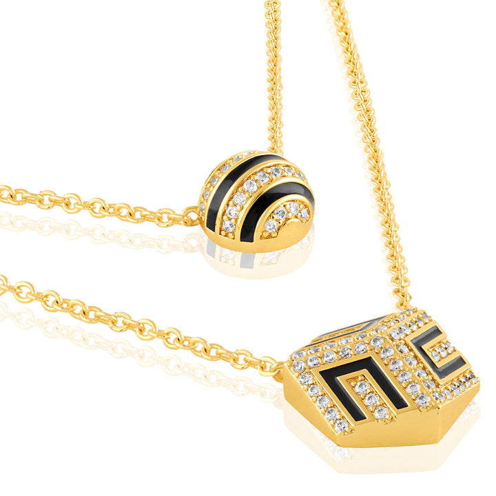 Dustelle Layered Necklace In 18Kt Gold Plated