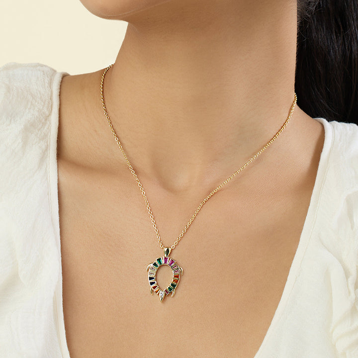 Koorma Multi-coloured Pendant Necklace