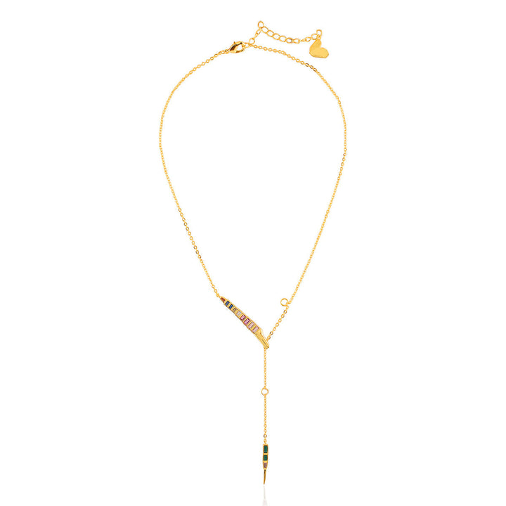 Vaasuki Multi-coloured Y Necklace