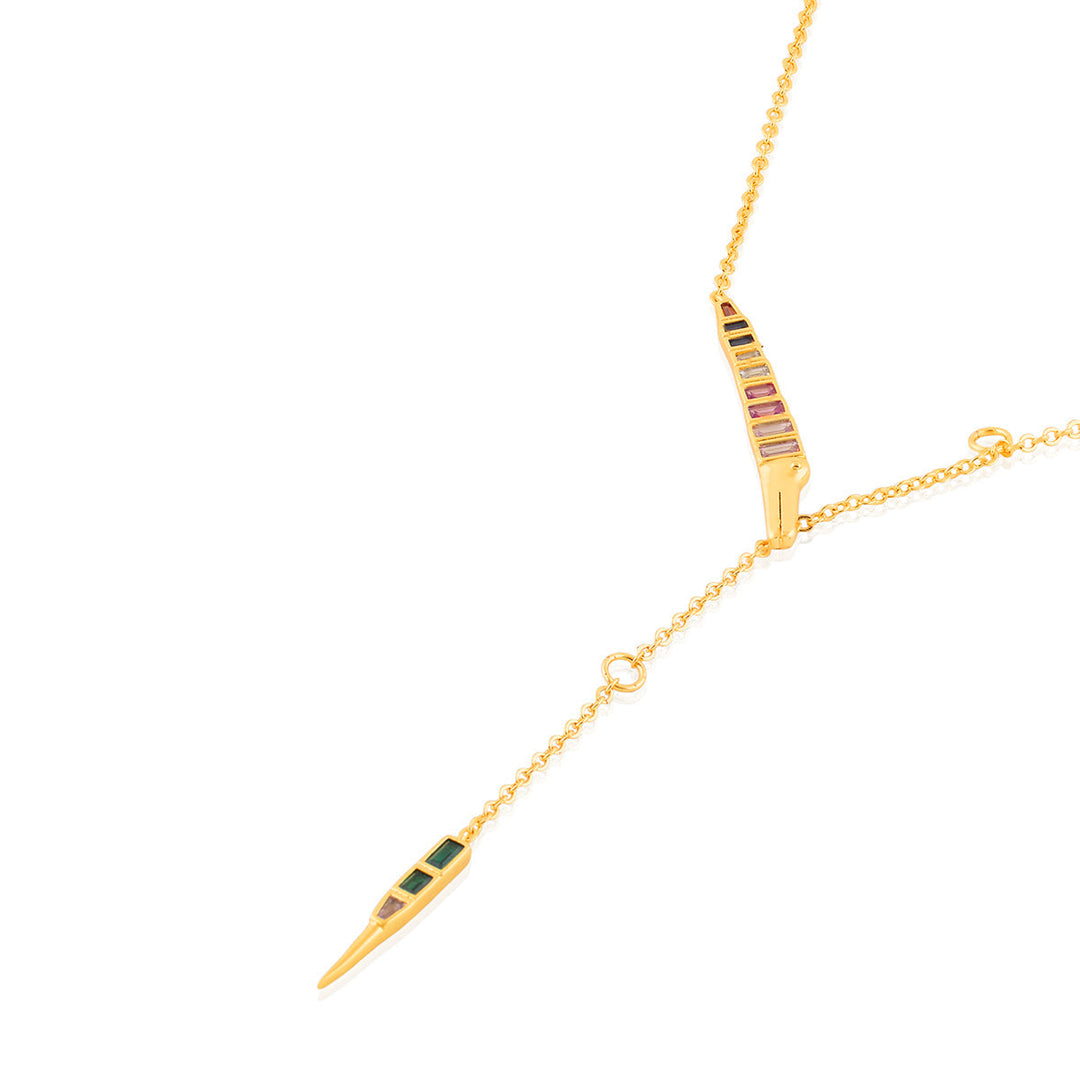 Vaasuki Multi-coloured Y Necklace