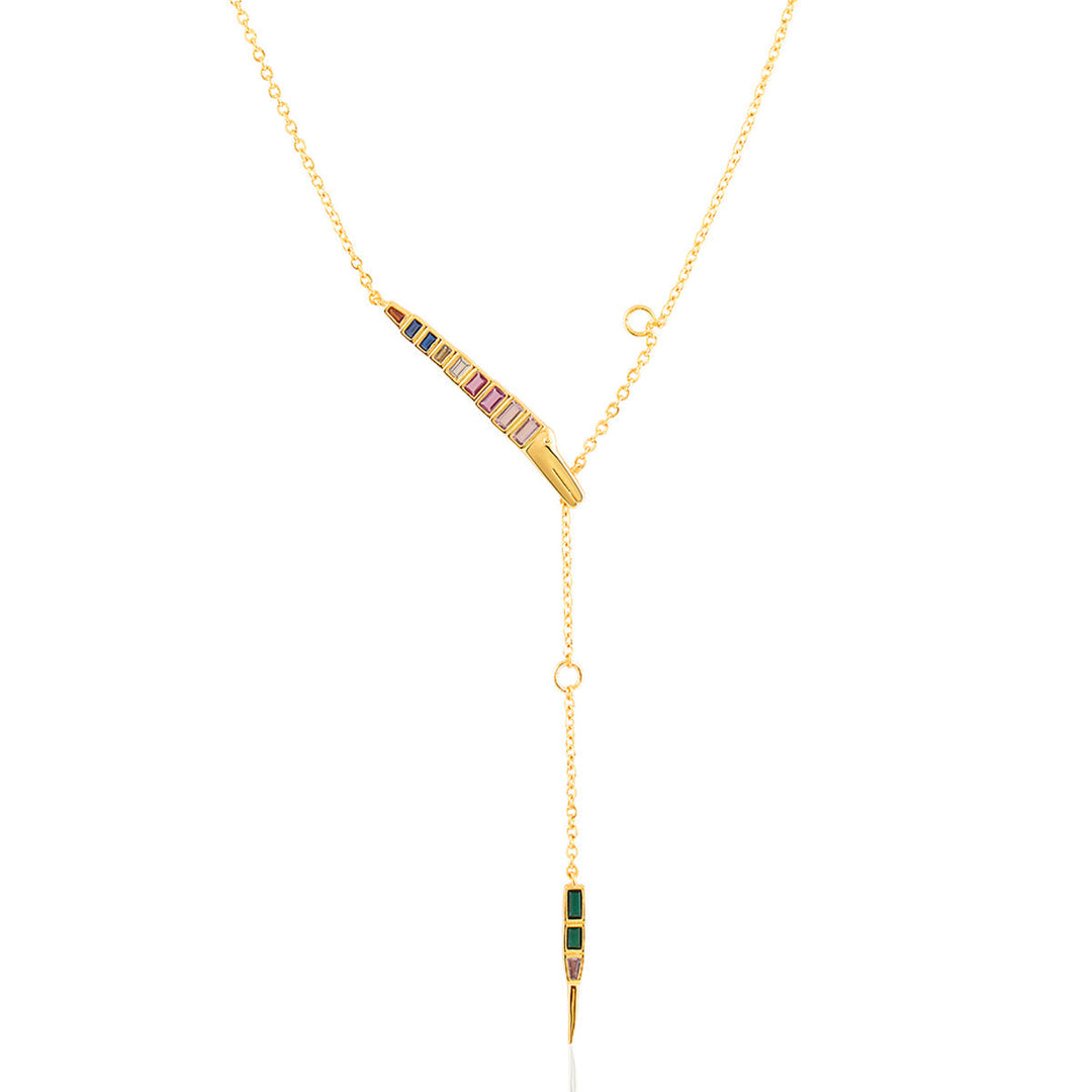 Vaasuki Multi-coloured Y Necklace